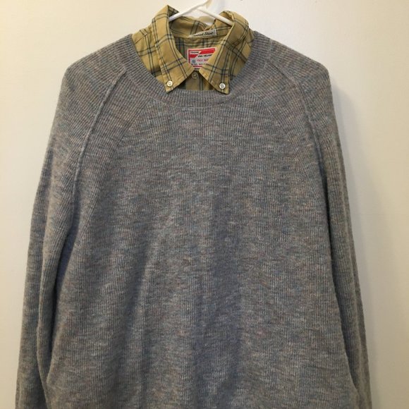 Vintage Yellow Blue Plaid Button Down - Picture 7 of 8